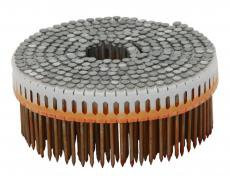 Grip Rite 2-1/4" x .099", 0 Degree Plastic Sheet, Round Head Coil Nails, Electrogalvanized, Smooth Shank, (7,200/Carton), #GR153G