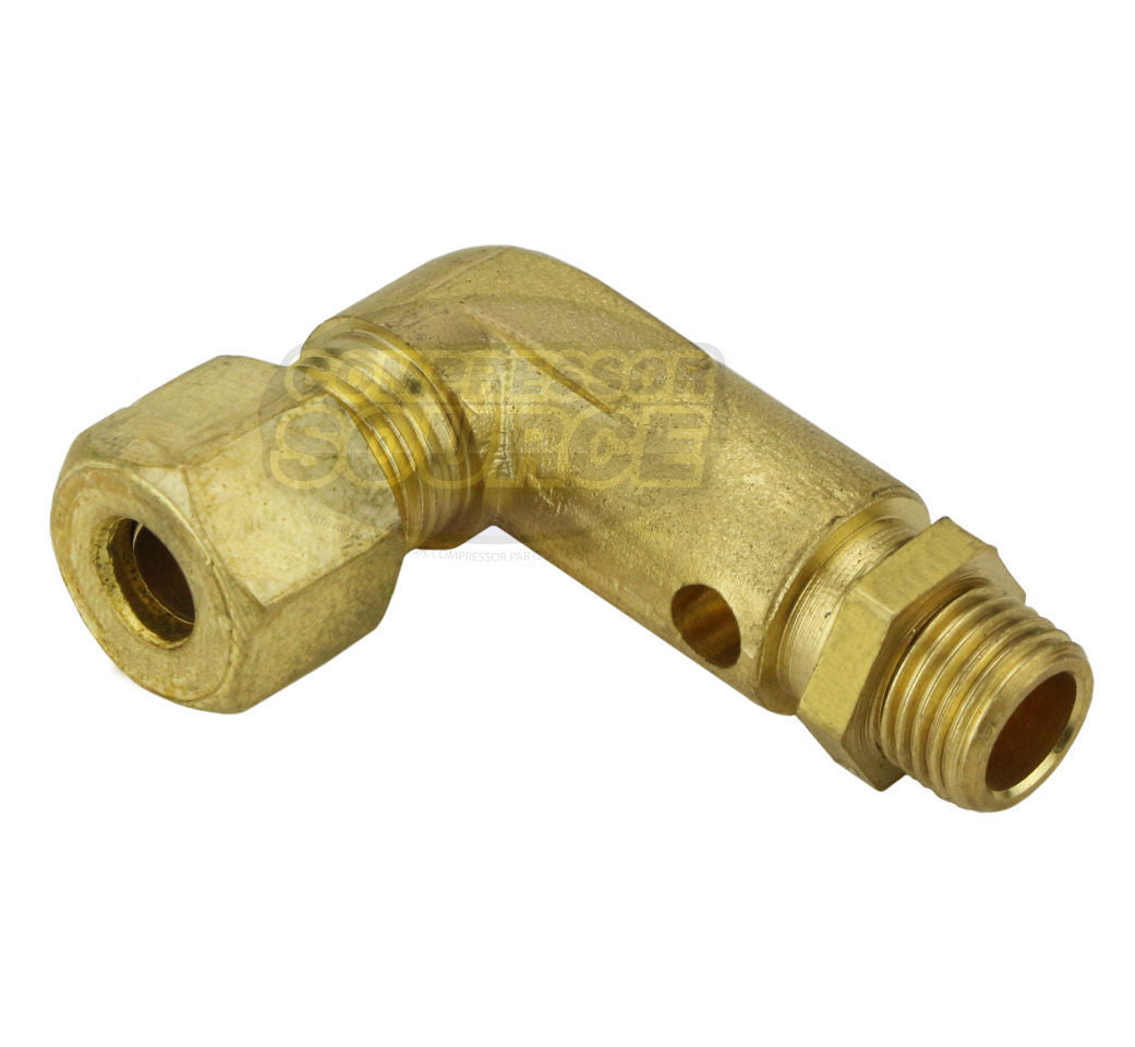 1/4" x 1/8" 2 Stage Air Compressor Pump Elbow Unloader Valve 90° Degree Relief