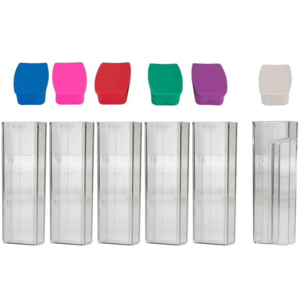 LaMotte 0485 ColorQ 2X Test Tubes & Snap‑On Caps – 6‑Pack