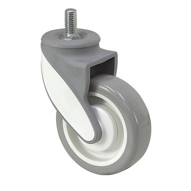 4" x 1-1/4" Medcaster Swivel Threaded Stem Caster MQ04PYP125SWTS02