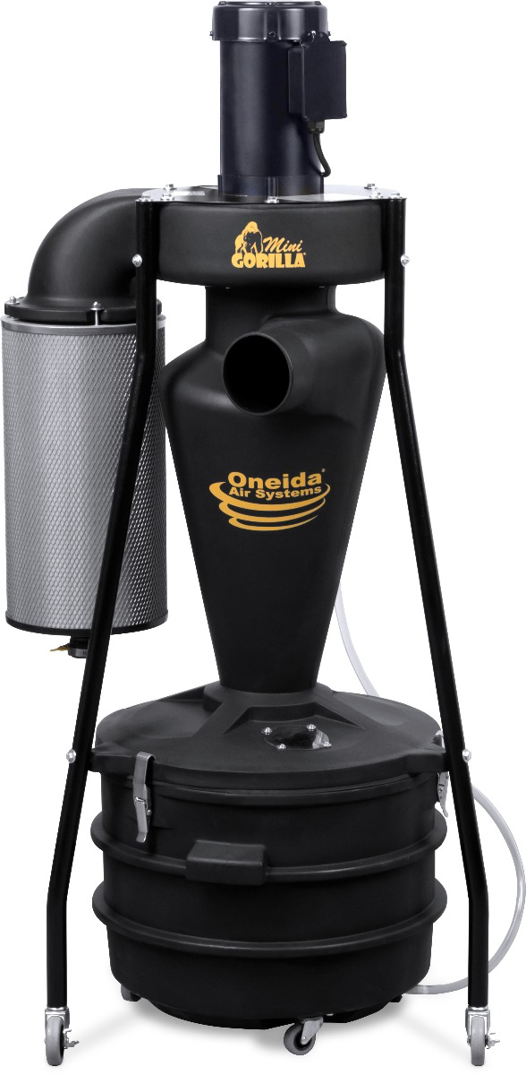 1.5hp 220V Mini-Gorilla Portable 22 Gal. HEPA-GFM Cyclone Dust Collector