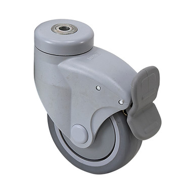 4" x 1.125" Tente Swivel Bolt Hole Caster w/ Total Brake