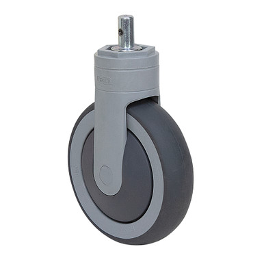 5" x 1-1/4" TENTE Round Stem Swivel Caster 5328 PJP 125 R05-12.7X25.4 W