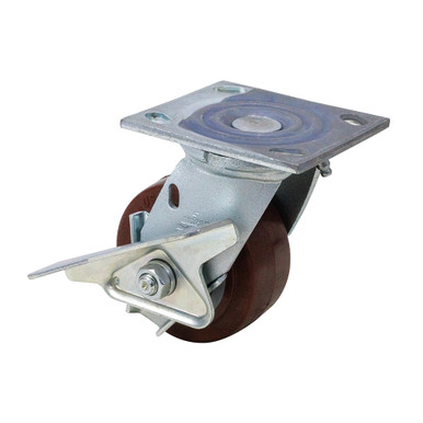 4" x 2" Swivel Plate Caster W/ Side Lock Brake Colson 4.04109.929 BRK3