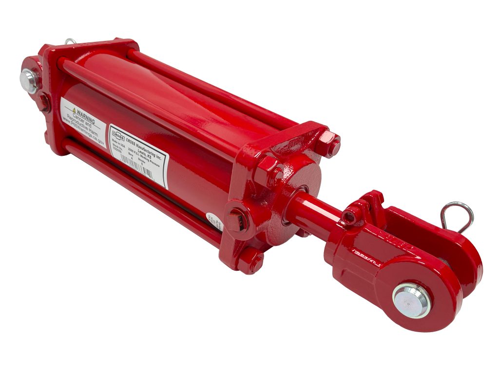 3.75" bore x 8" stroke CROSS rephasing tie rod hydraulic cylinder DR