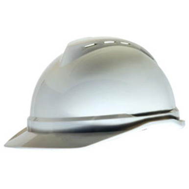 MSA Safety V-Gard 500 Cap w/ 6-Point Fas-Trac Suspension, White