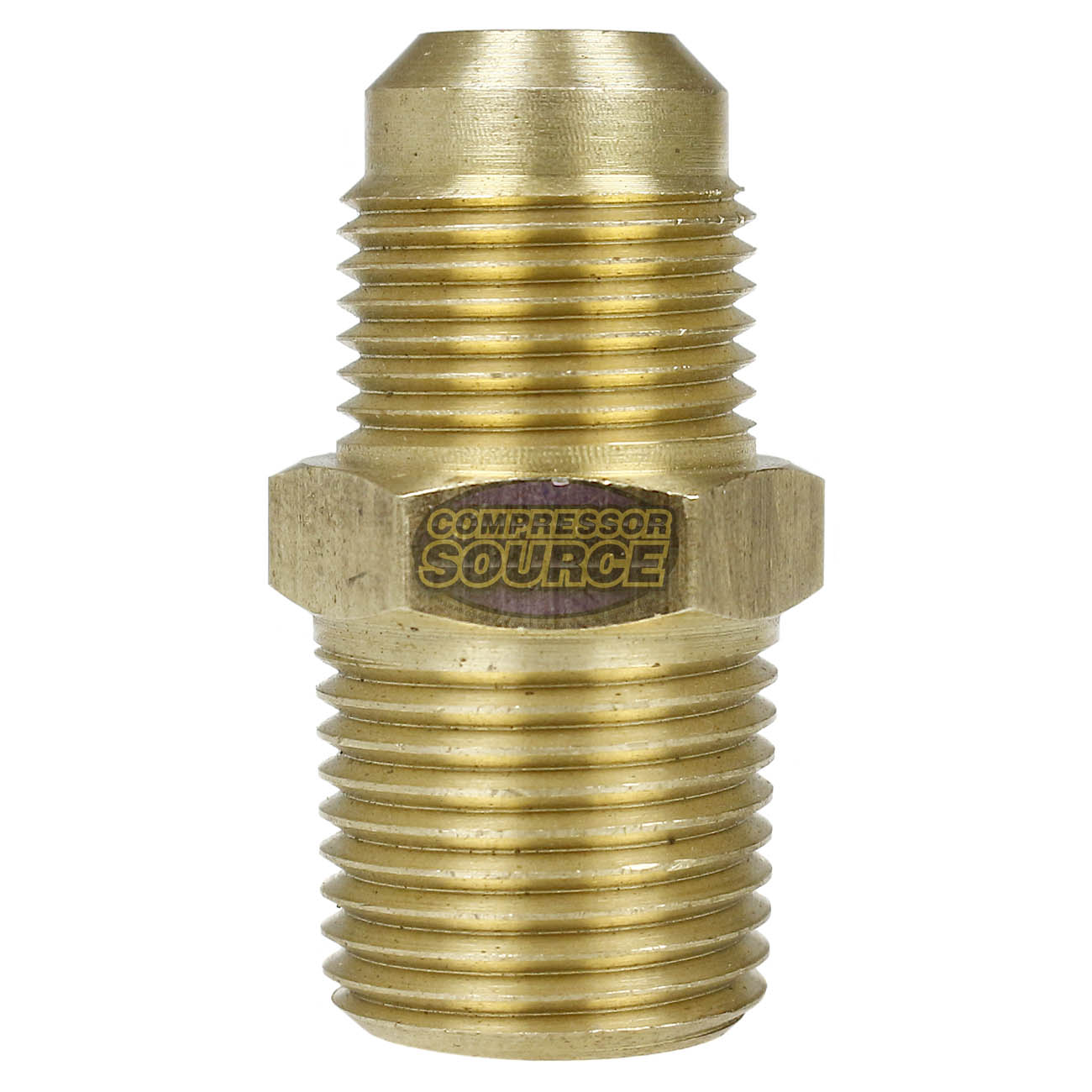 1/2" x 1/2" Solid Brass Male Adapter Straight Connector for Flared Tubing 10269