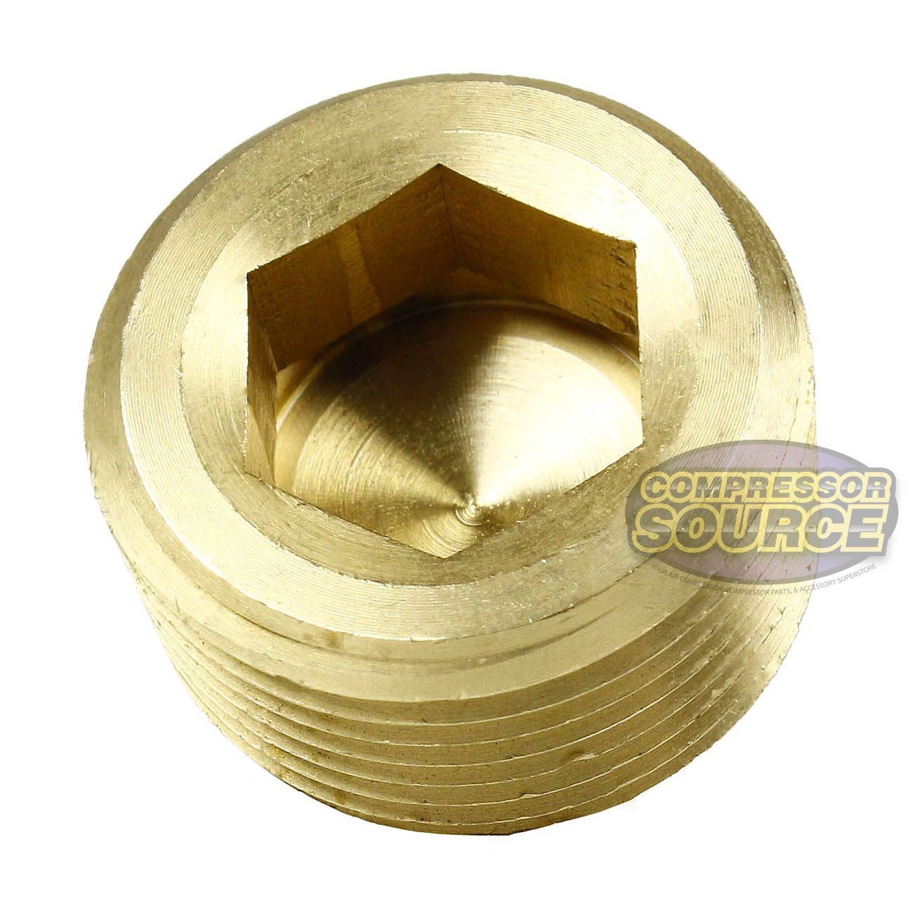 3/4" NPTF ellow Brass Countersunk Hex Plug Head Style Pipe Fitting 109UJ