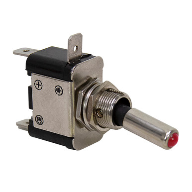SPST Lighted Tip Toggle Switch Red LED CES 66-2050