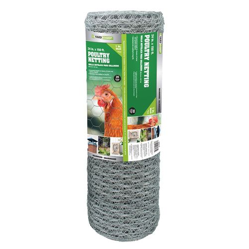 Poultry Netting, 1 In. Wire Mesh, 150 Ft. x 24 In. Roll
