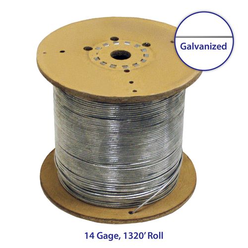 14 Gauge GalvanizedElectric Fence Wire 1/4 Mile Roll (1320 Ft.)