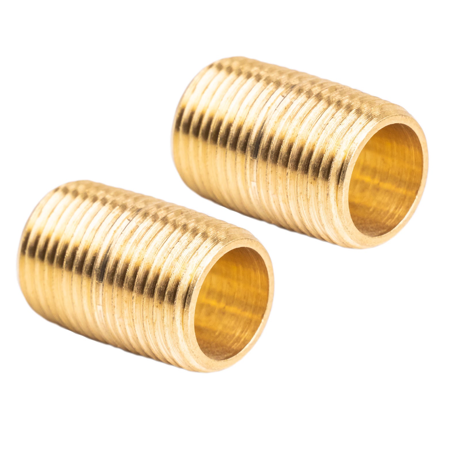 3/8" NPT X Male Close Pipe Nipples Threaded Brass Fitting Pipe Connector - 2 Pack