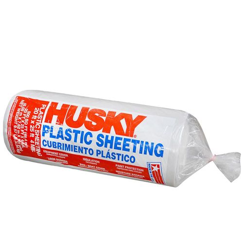 Husky Clear Plastic 20' X 25' 4 mil Thickness