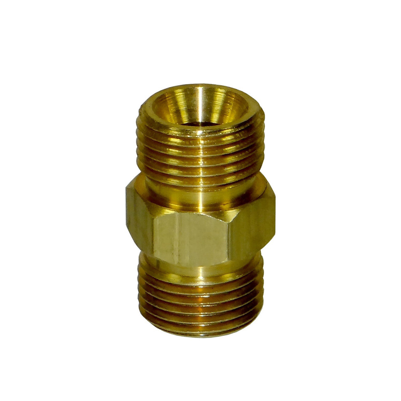Binks H1446 Replacement Brass Nipple: 3/8" NPS x 3/8" NPS