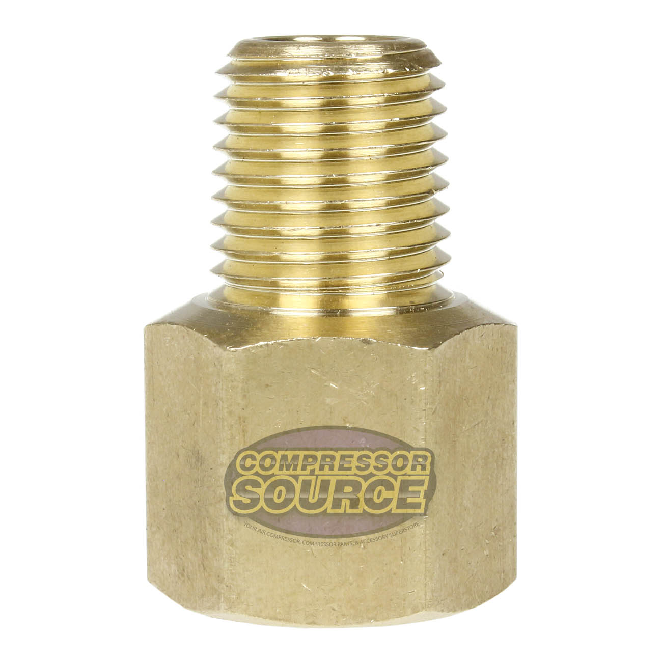 1/4" x 1/4" Female NPTF x Male NPTF Solid Brass Extension Adapter Pipe Fitting