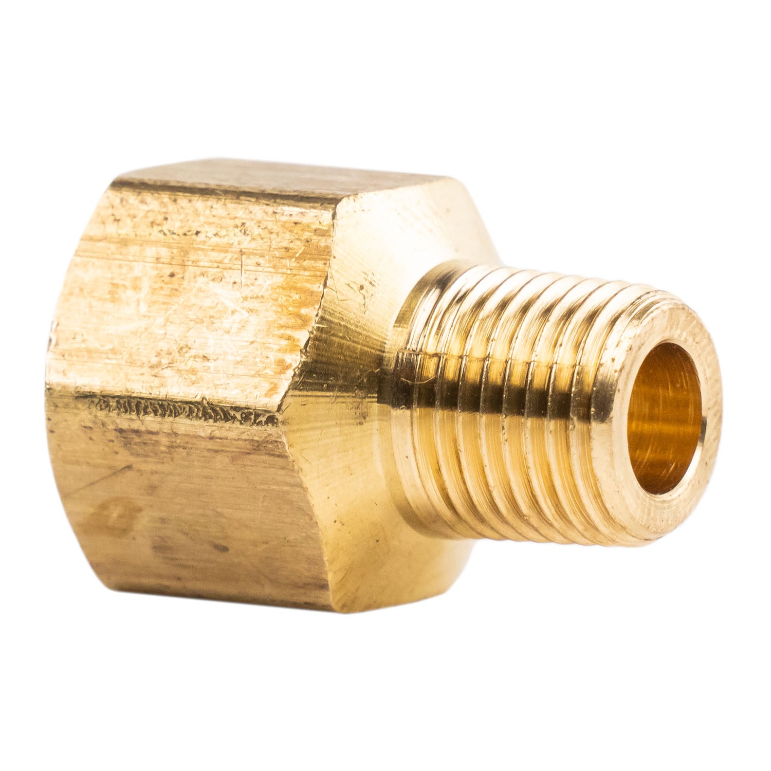 1/4" FNPT 1/8" MNPT Pipe Adapter Brass Pressure Gauge Connector Extender 120RCA
