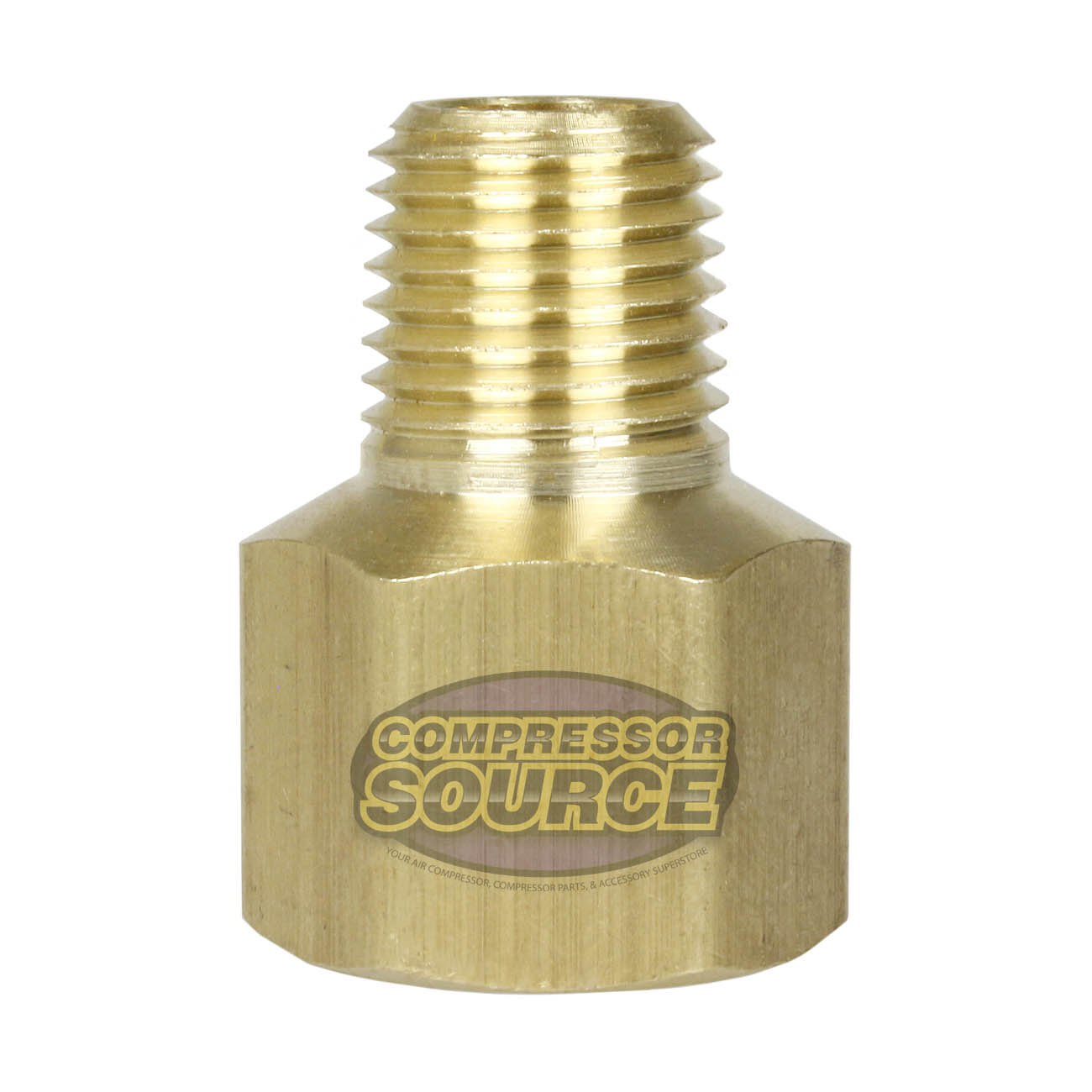 3/8" x 1/4" Female NPTF x Male NPTF Solid Brass Extension Adapter Pipe Fitting