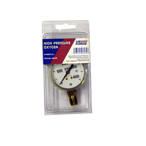 US Forge High Pressure Oxygen Gauge 0-4,000 psi
