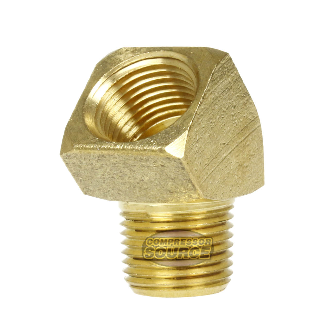 3/8" Male NPTF to Female NPTF 45 Degree Street Elbow Solid Brass Pipe Fitting