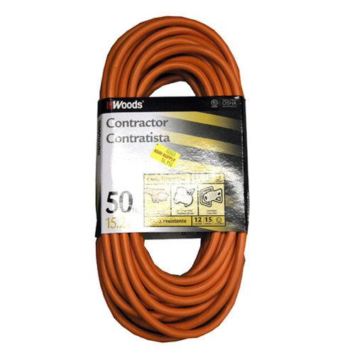 Southwire 12-3 Medium-Duty 15 Amp SJTW Extension Cord 50'