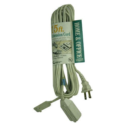 15 Foot Household Extension Cord with 2 Outlets