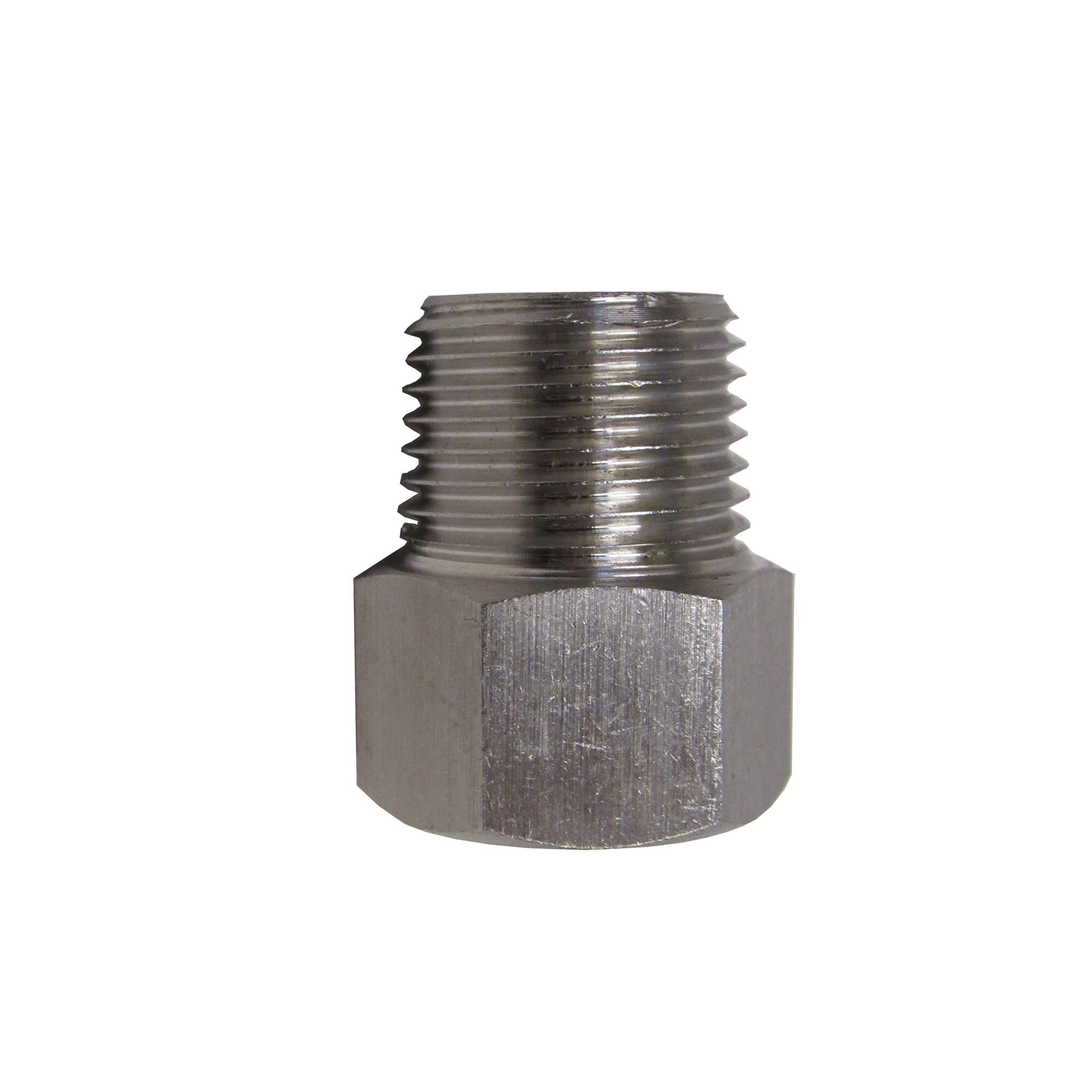 BSPP Adapters - Stainless Steel - 1/8 Inch Male NPTx1/8 Inch BSPP Female
