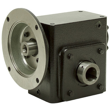 15:1 Right Angle Cast Iron Worm Gear Reducer 2.09 HP 56C Hollow Output Worldwide HDRF-206-15-H-56C