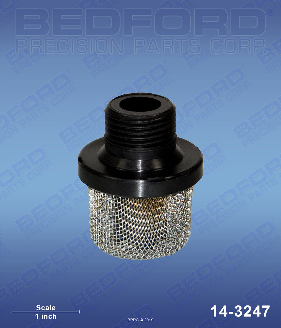 Graco 195697 Replacement Inlet Strainer: 3/4"GH, m Thread, 16 Mesh