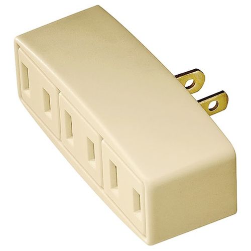 Three Outlet Taps, Non-Grounding Plug-In-Outlet Adapter