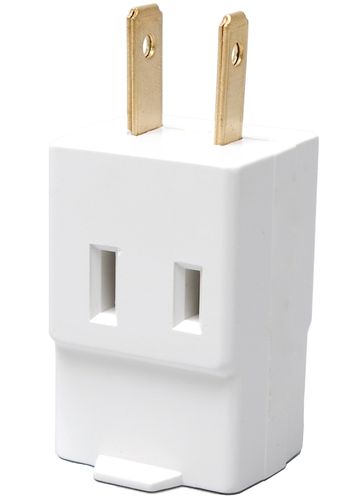 Triple Outlet Adapter 15 Amp 125 Volt Non-Grounded White
