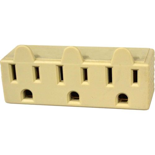 Three Outlet Tap Single Male to Three Female Receptacles 125 Volt