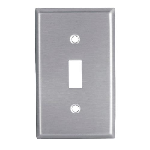 Toggle Switch Wall Plate Stainless Steel Standard Size Single - Gang