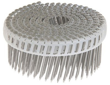 Grip Rite 2-1/4" x .092", 15 Degree Plastic Sheet, Round Head Coil Nails, Hot-Dipped Galvanized, Ring Shank, (4,800/Carton), #GRPC7R92HG