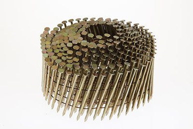 Grip Rite 1-3/4" x .090", 15 Degree Wire Weld, Round Head Coil Nails, 304 Stainless Steel, Ring Shank, (3,600/Carton), #MAXC62818