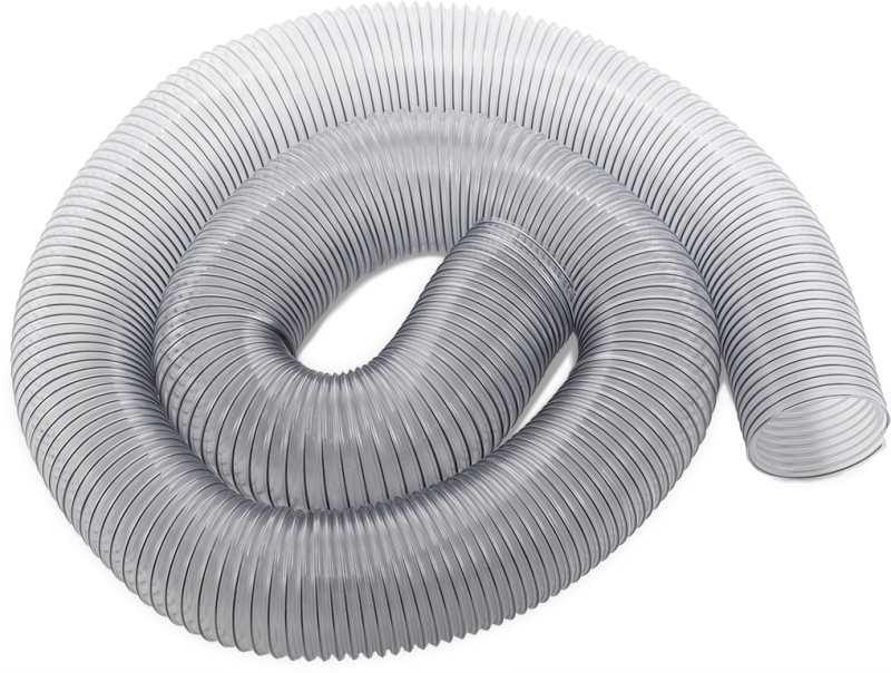 5" x 15' Clear Reinforced Anti-Static Urethane Flex-Hose