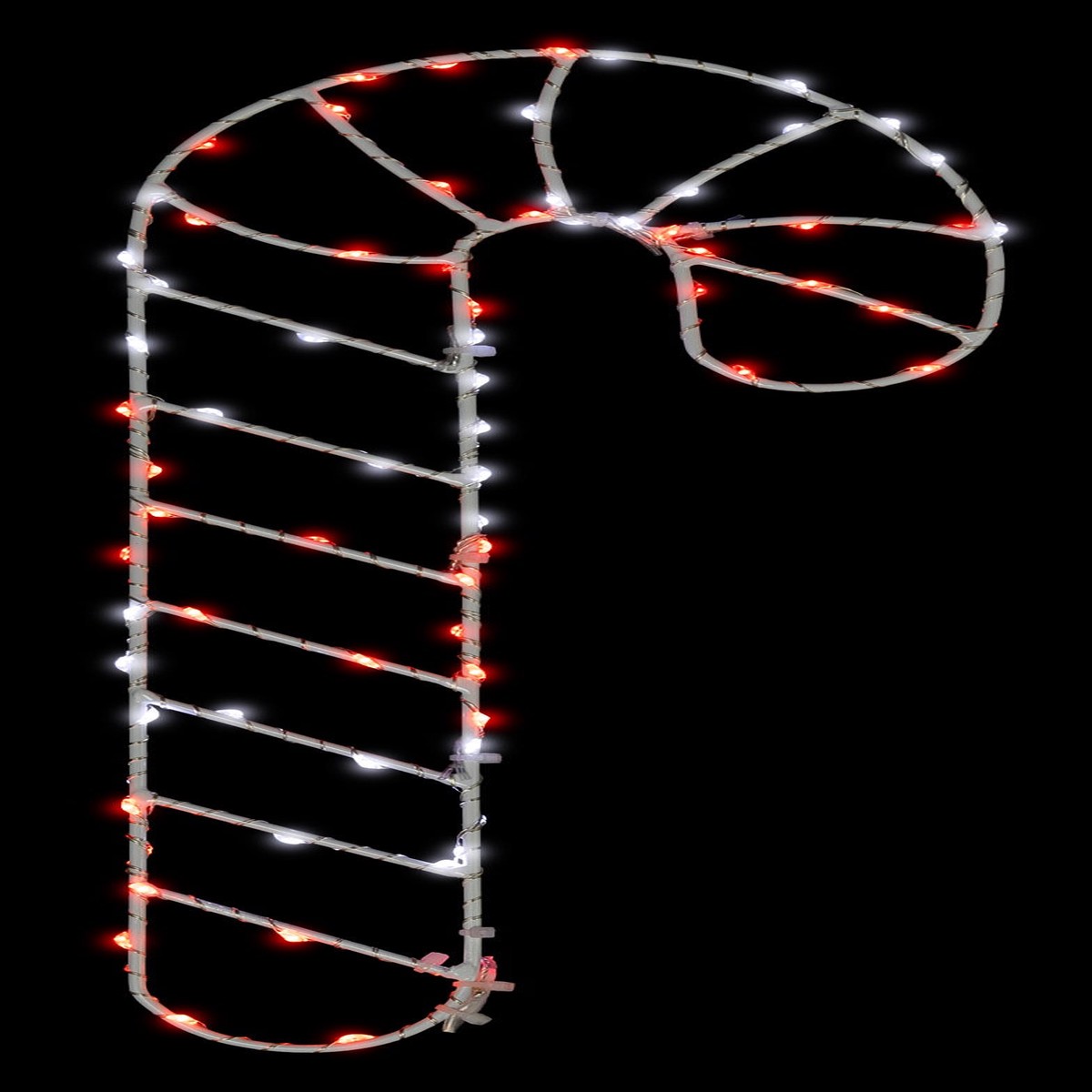 15" Red & White LED Candy Cane Silhouette Decoration