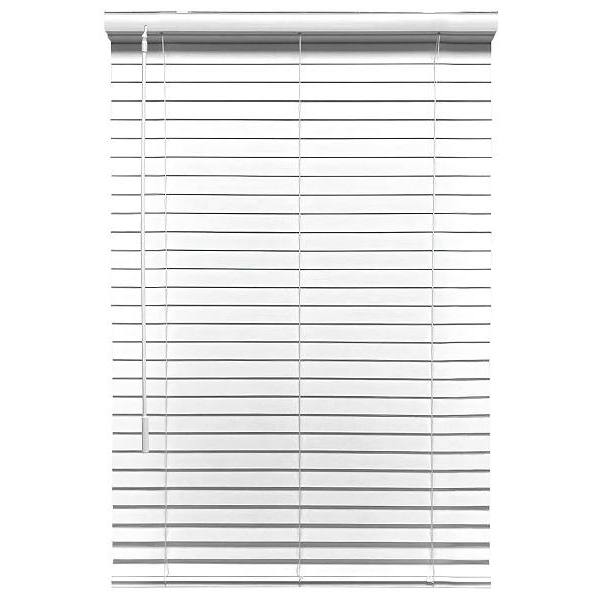 Champion Pure White 2 In. Cordless Room Darkening Smooth Faux Wood Blind 48x96 In.