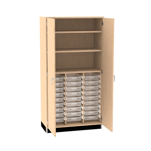 Diversified Spaces Shelf Storage Cabinet, 27 Tote Trays