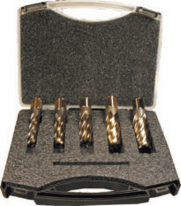 5 Piece, Type 13SP, 1" Pin, Spira-Broach Annular Cutter Set, Norseman Drill #16624