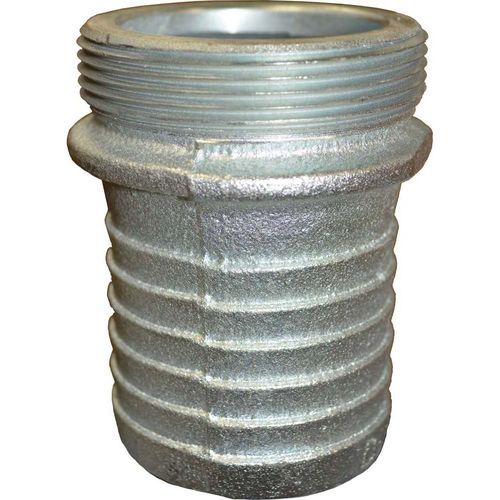 2" NPSM Male Thread King Short Shank Hose Barb (Plated Iron)