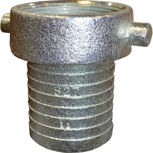 2" NPSM Female Thread King Short Shank Hose Barb (Plated Iron)