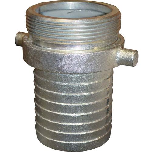 3" NPSM Male Thread King Short Shank Hose Barb (Plated Iron)