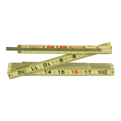 Wood Extension Rule W/ Brass Extension Slide, 6' x 5/8