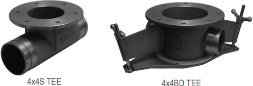 Dixon 4 in. Cast Aluminum Straight Hopper Tee