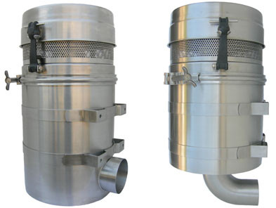 Paragon Stainless Steel Side Outlet Blower Filter For Fill-Rite Blowers T850 / T1050, Horizontal Flow, Pressure / Vacuum