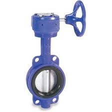 Smith Cooper 0160 Series 5 in. Cast Iron Gear Operated Butterfly Valve w/Nitrile Rubber Seals, Nickel Plated Iron Disc, Wafer Style