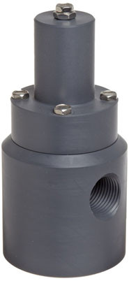 Plast-O-Matic Series RVD 1/2 in. Poly Angle Pattern Relief Valves w/ FKM Seals