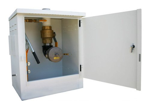 Morrison Bros. 715 Series 10 Gal Powder Coated Steel AST Remote Fill Box & 3 in. Dry Disconnect w/Cap