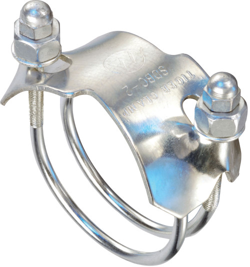 Kuriyama 8 in. Zinc Plated Carbon Steel Clockwise Spiral Double Bolt Tiger Clamp