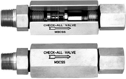Check-All Valve Mini-Check Carbon Steel Check Valves - 3/8 in. - Male NPT - Female NPT